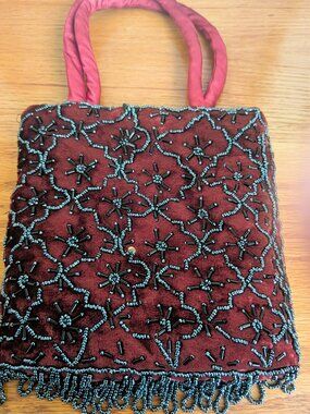 Beaded Velvet Handbag Never Used